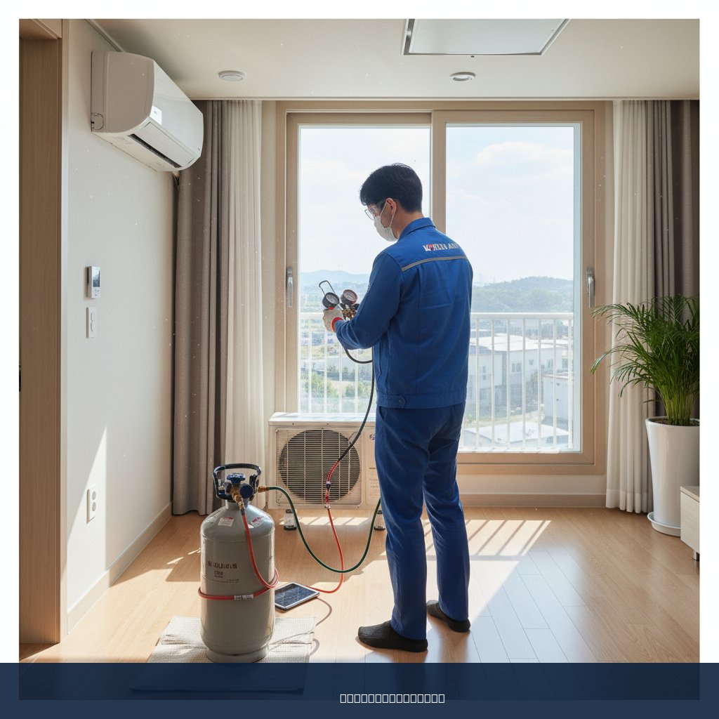 아산 배방읍 에어컨 가스충전, 오래된 아파트도 시원하게!