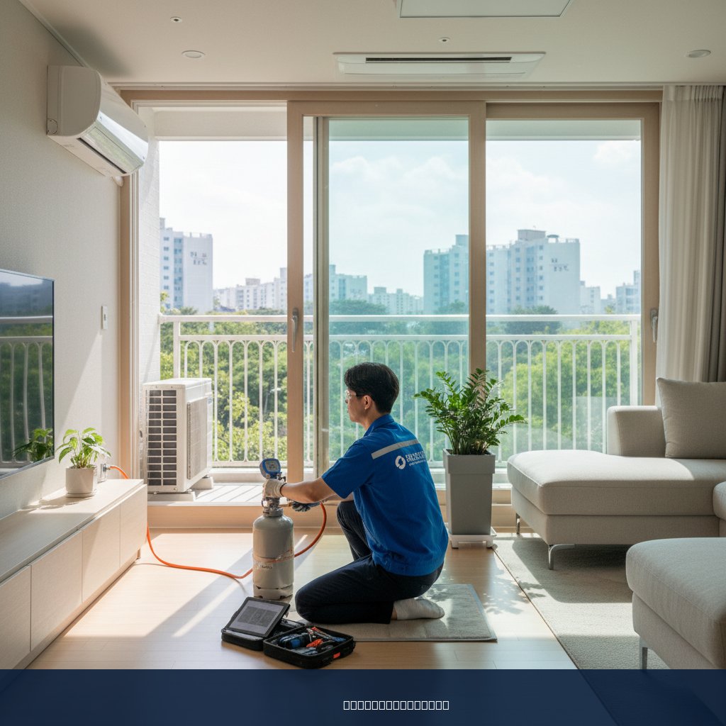탕정면 에어컨 가스충전 후 냉방병 탈출! 우리 가족 건강 지킨 찐 후기