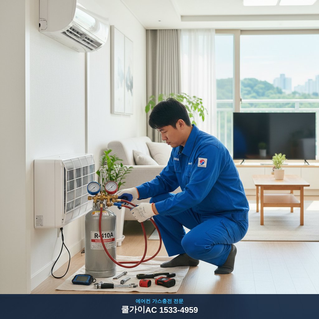 청주 옥산면 에어컨 가스충전, 한여름 밤의 기적!