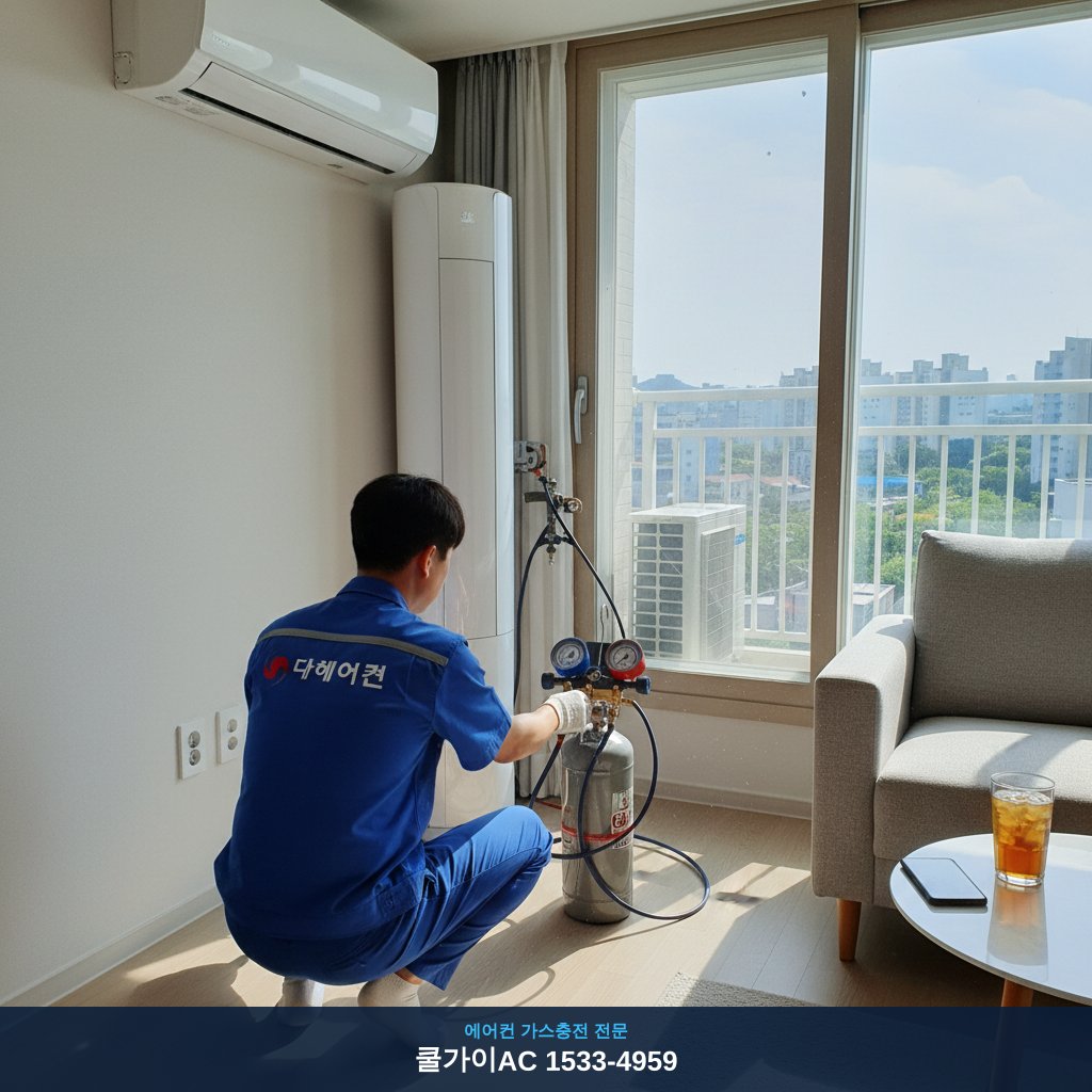 좌서동 에어컨 가스충전, 이사 후 시원한 여름 되찾은 후기!