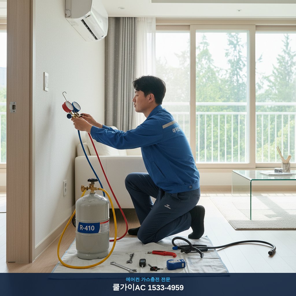 미흥동 에어컨 가스충전, 한여름 밤의 기적!