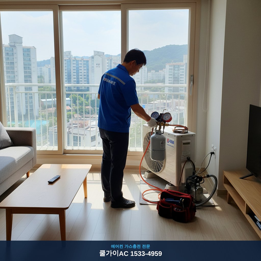 범물동 에어컨 가스충전, 한여름 밤의 기적! 쿨가이AC 후기