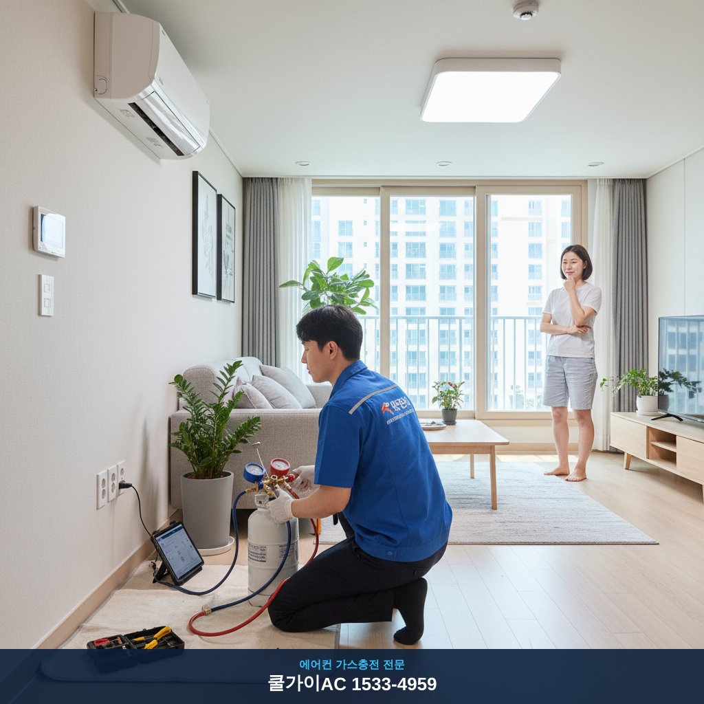 황금동 에어컨 가스충전 후 전기요금 15% 절약! 실화냐?