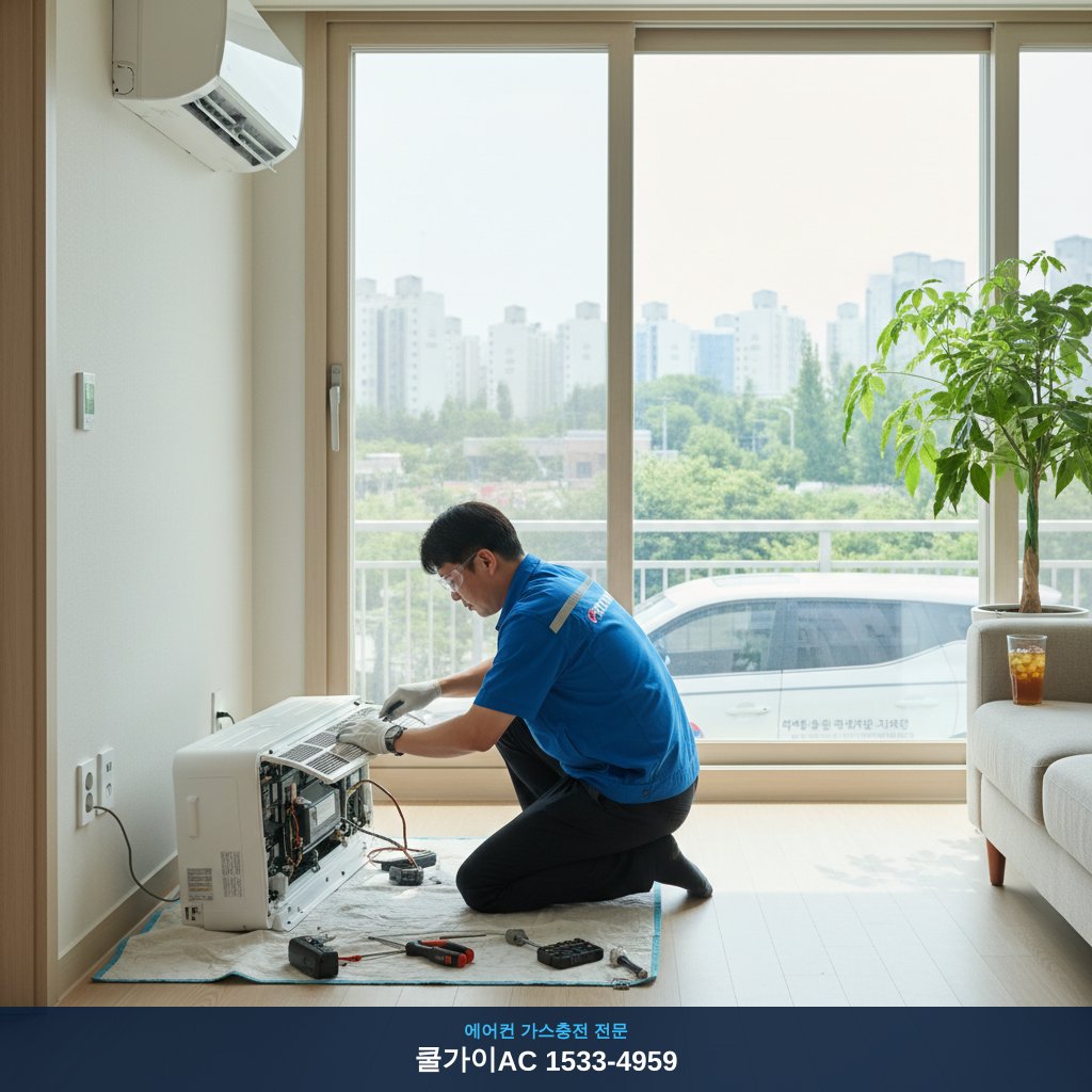 지저동 에어컨 수리, 이사 후 따뜻한 바람에 좌절하다 쿨가이AC 덕분에 시원한 여름!