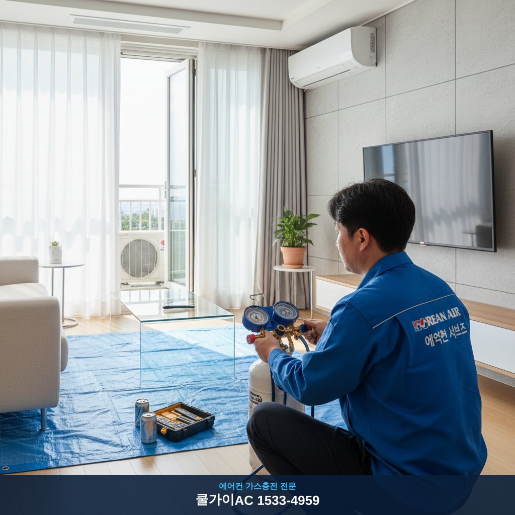 대소면 에어컨 가스충전, R-22 구형 에어컨 시원함 되찾은 후기!