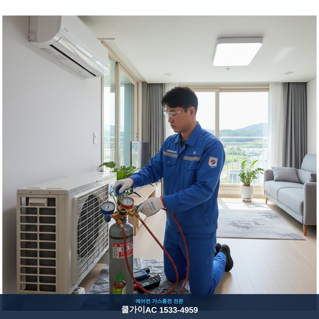 감곡면 에어컨 가스충전, 한여름 밤의 기적! 긴급출동 후기