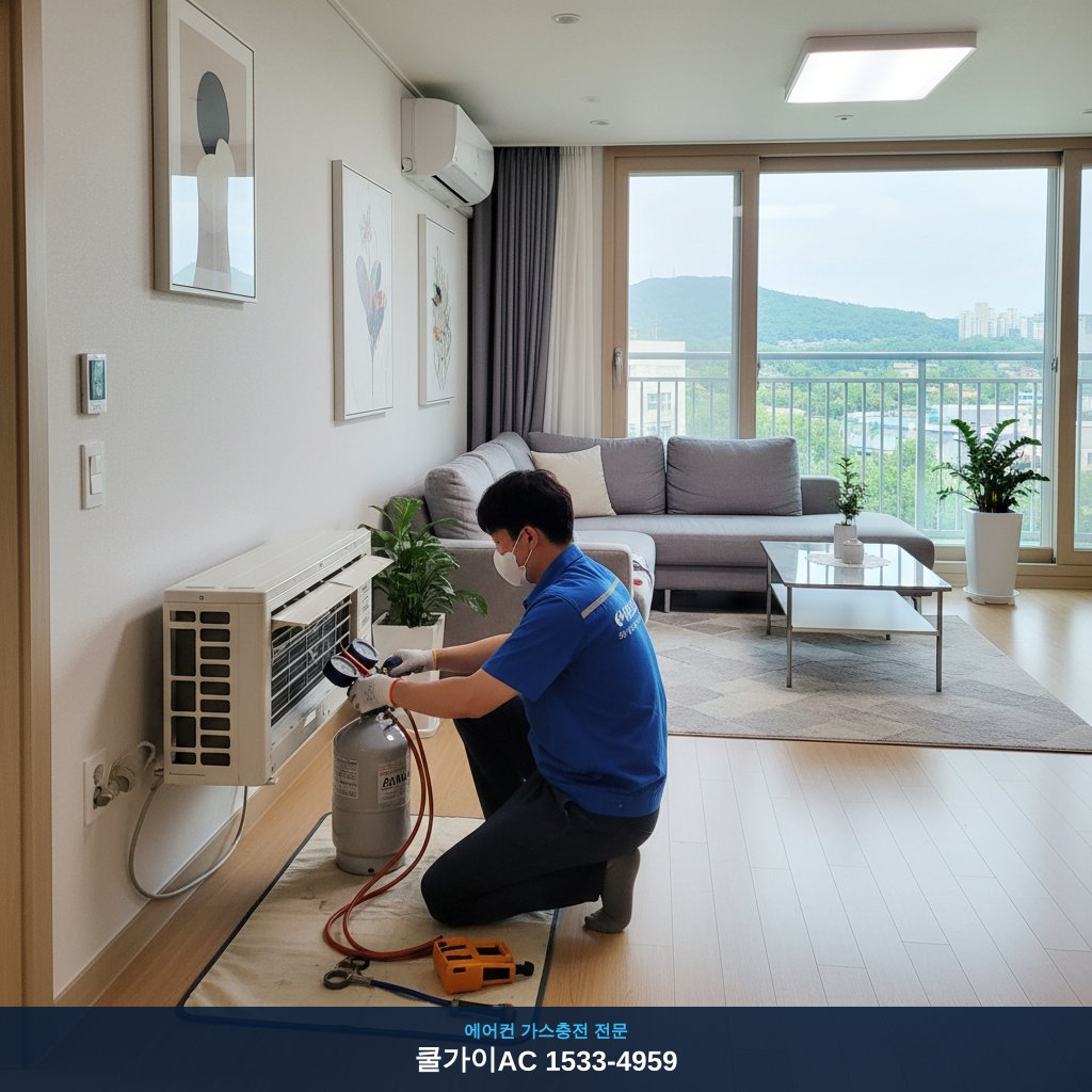 고덕동 에어컨 가스충전, 이사 후 폭염 속 구세주 후기!