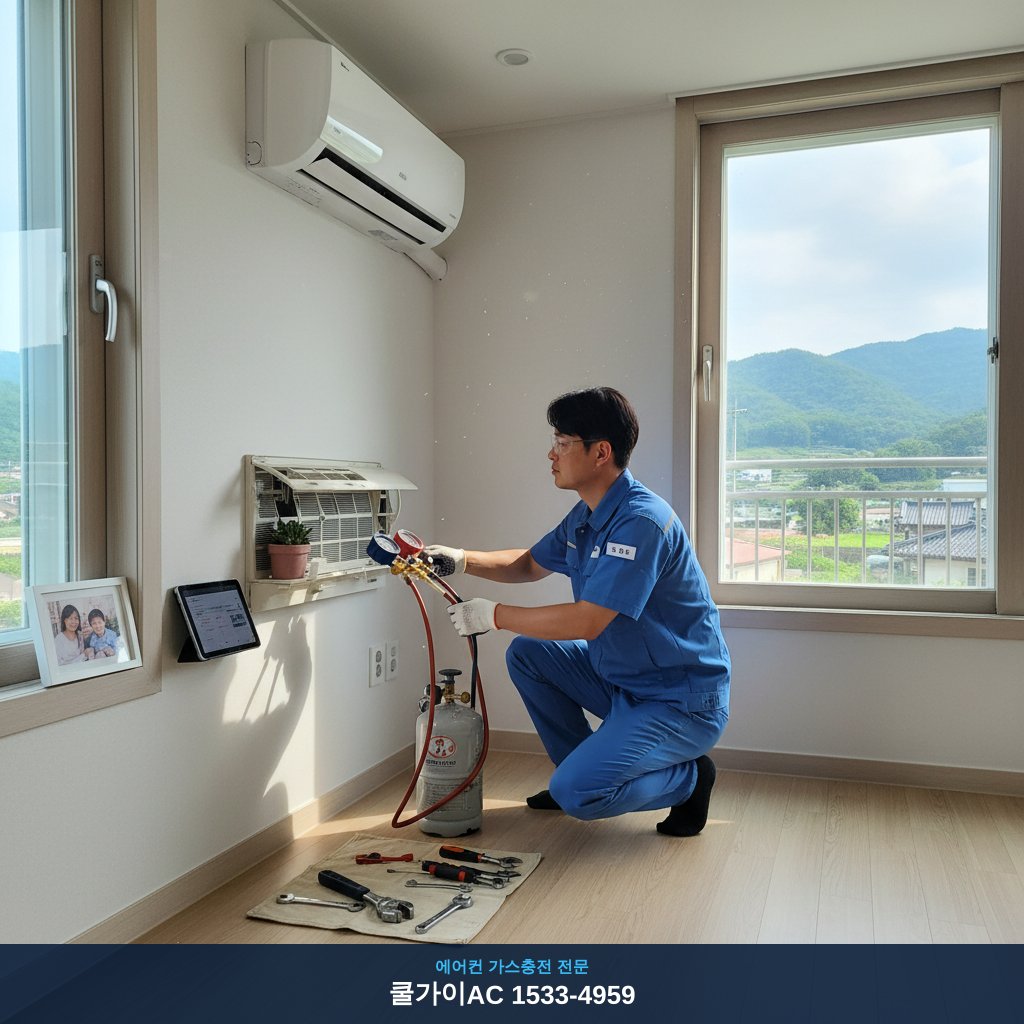 괴산군 연풍면 에어컨 가스충전, 이사 스트레스 날려버린 시원한 경험!