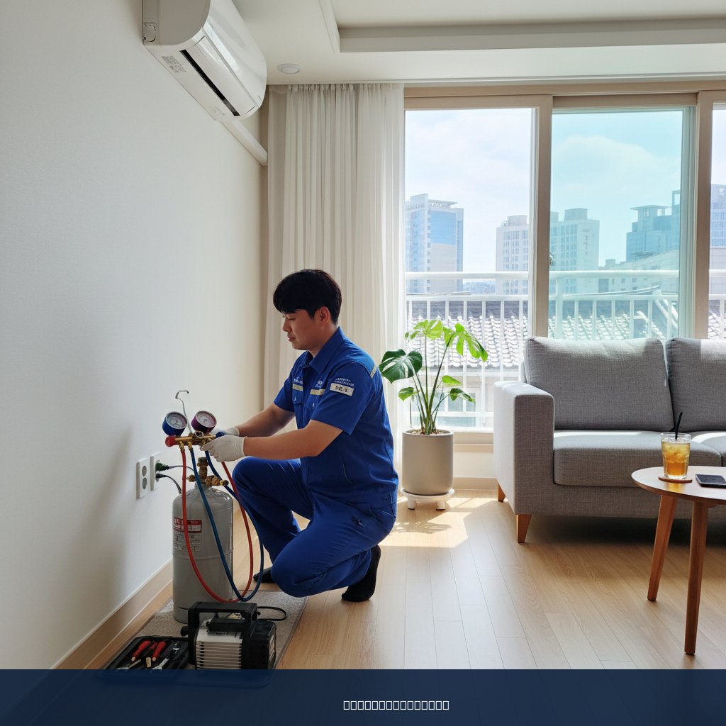 한남동 에어컨 가스충전, 오래된 아파트의 시원한 여름 되찾기!