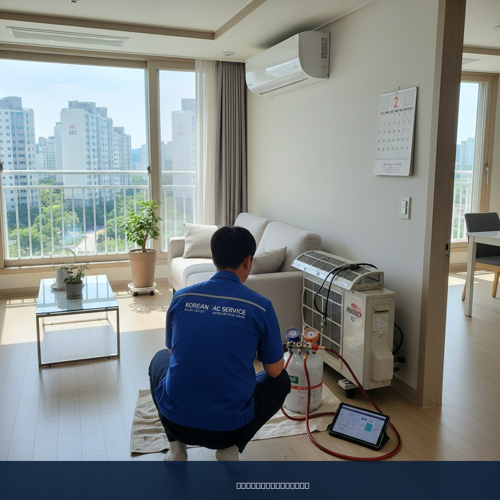 청라3동 에어컨 가스충전 냉방병 해결 후기