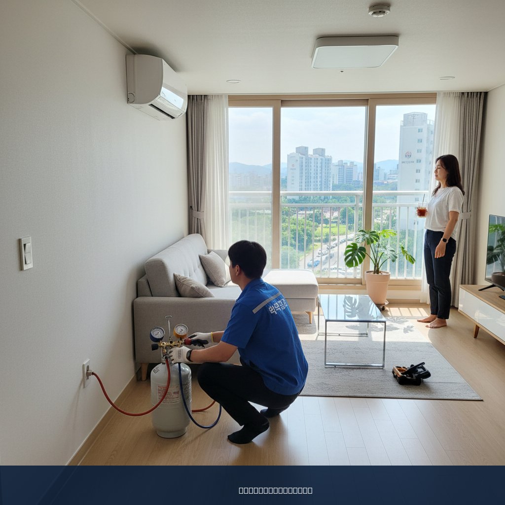 왕길동 에어컨 가스충전, 신혼집 첫 여름 위기 탈출 성공!