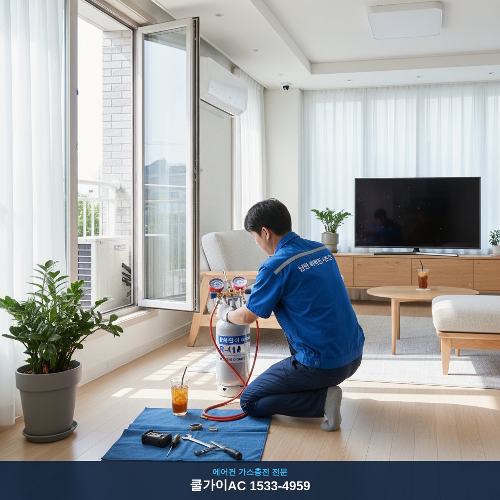 남원 운봉읍 에어컨 가스충전, 오래된 아파트 구형 냉매 R-22 후기!