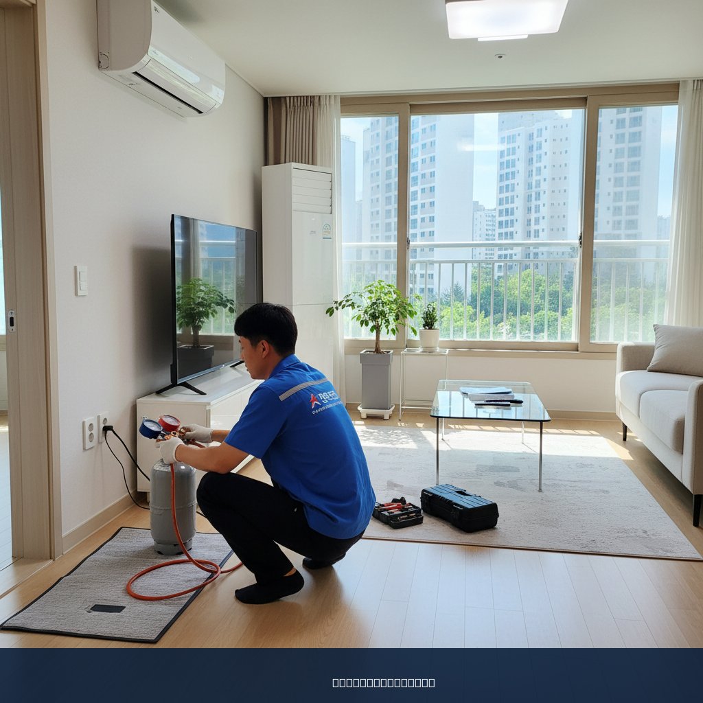 목감동 에어컨 가스충전 후 냉방병 탈출! 우리 가족 건강 지킴이 후기
