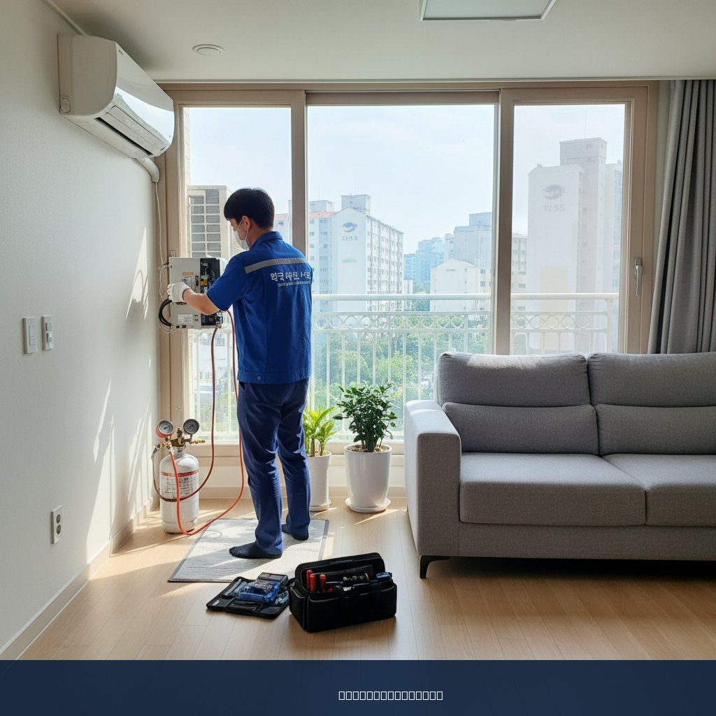 신도림동 에어컨 가스충전 구형 아파트 R-22 후기