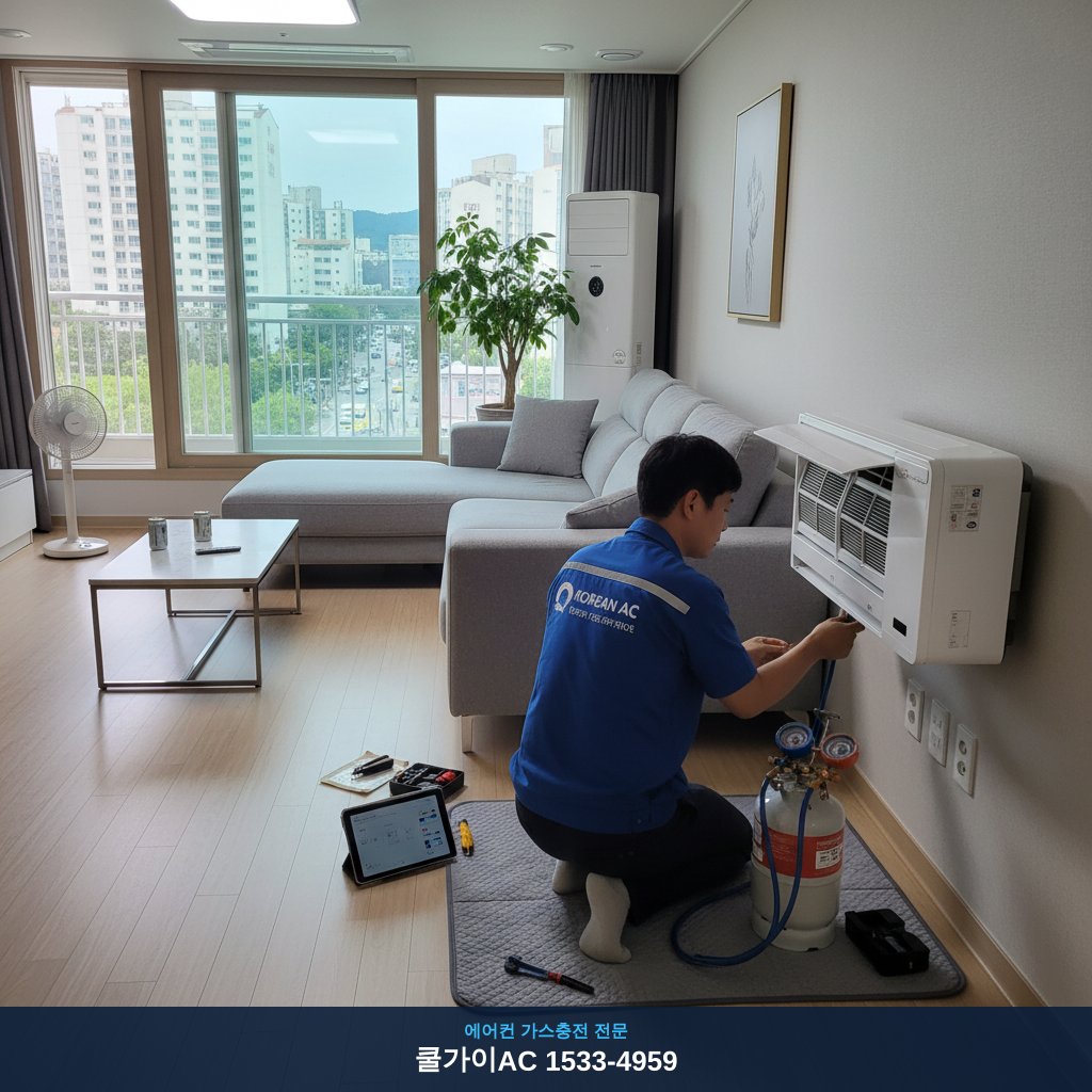 울산 일산동 에어컨 가스충전 후 냉방병 탈출! 우리 가족 건강 지킴이 후기